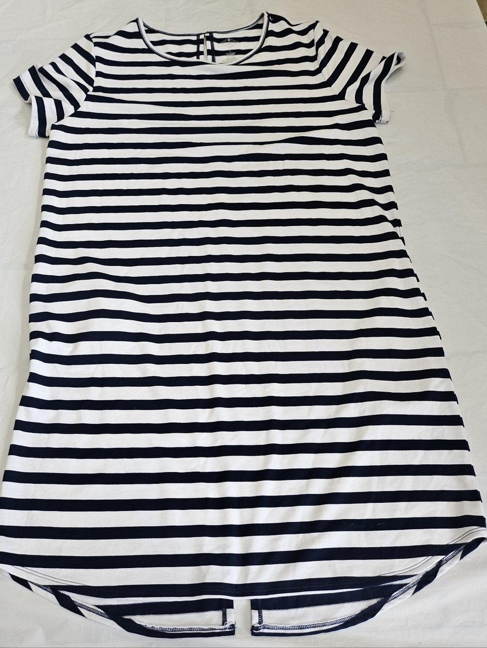 St. John's Bay Blue and White Midi Sundress. Sz L